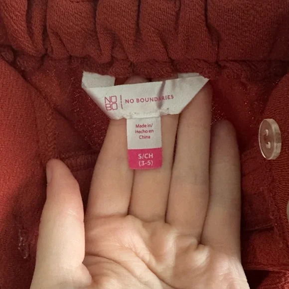 No Boundaries High Waisted Straight Leg Ankle Dress Pants size small red orange - Picture 7 of 7